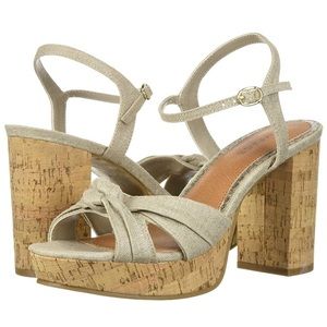 Rampage chunky heel sandal with back strap